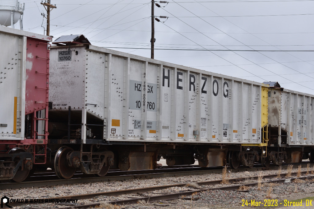 PRN2023030410_499 24-Mar-2023 Herzog Contracting Corporation – Herzog Railroad Services HZGX 10760 Hopper Car 53 1" 4 Bay Open Ballast BLT/NEW 02-1999